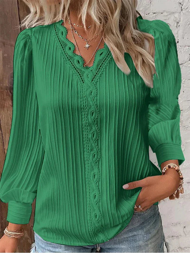 Sam Lace Detail Chiffon Blouse