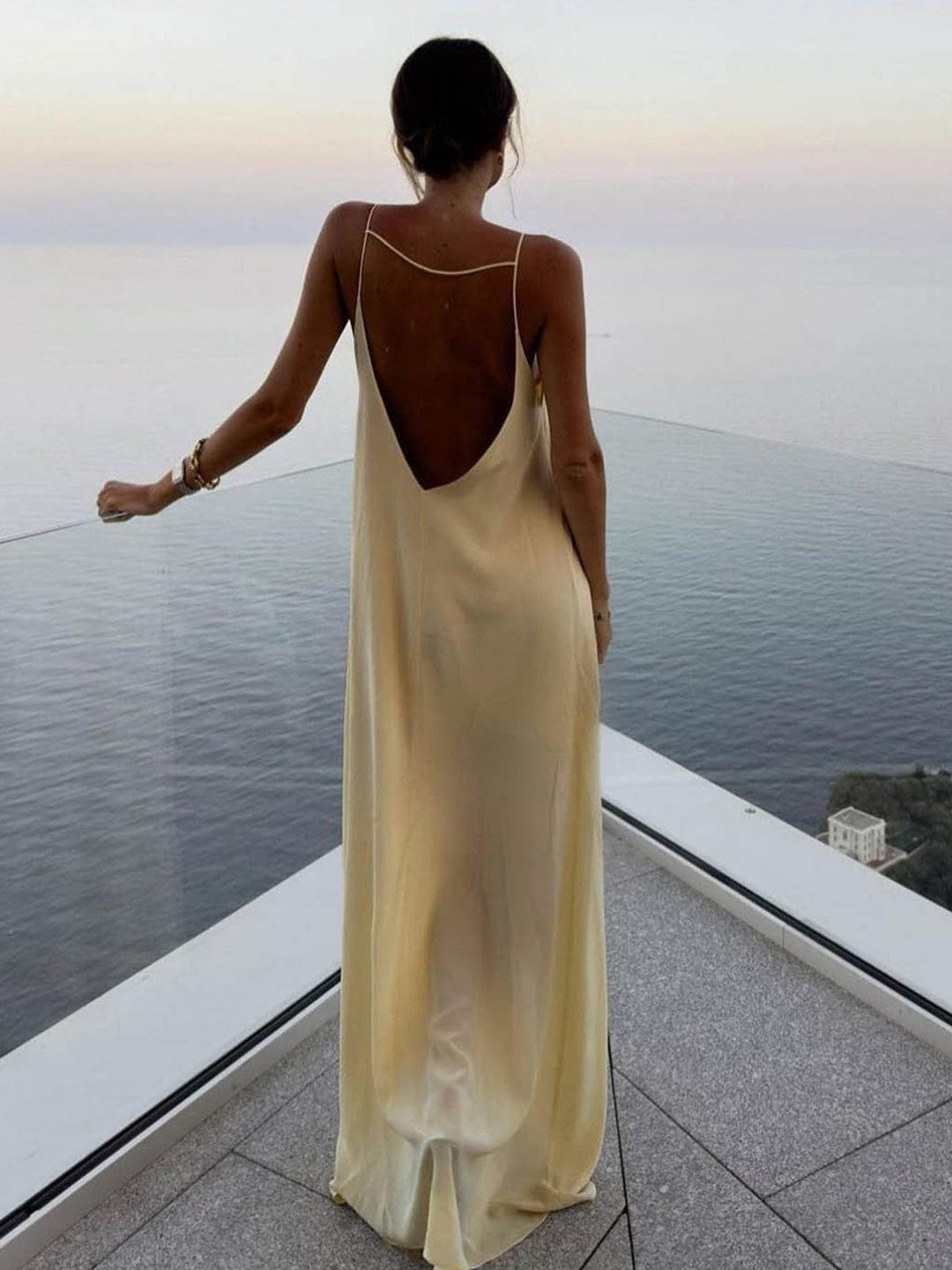 Noemi Open Back Maxi Slip Dress