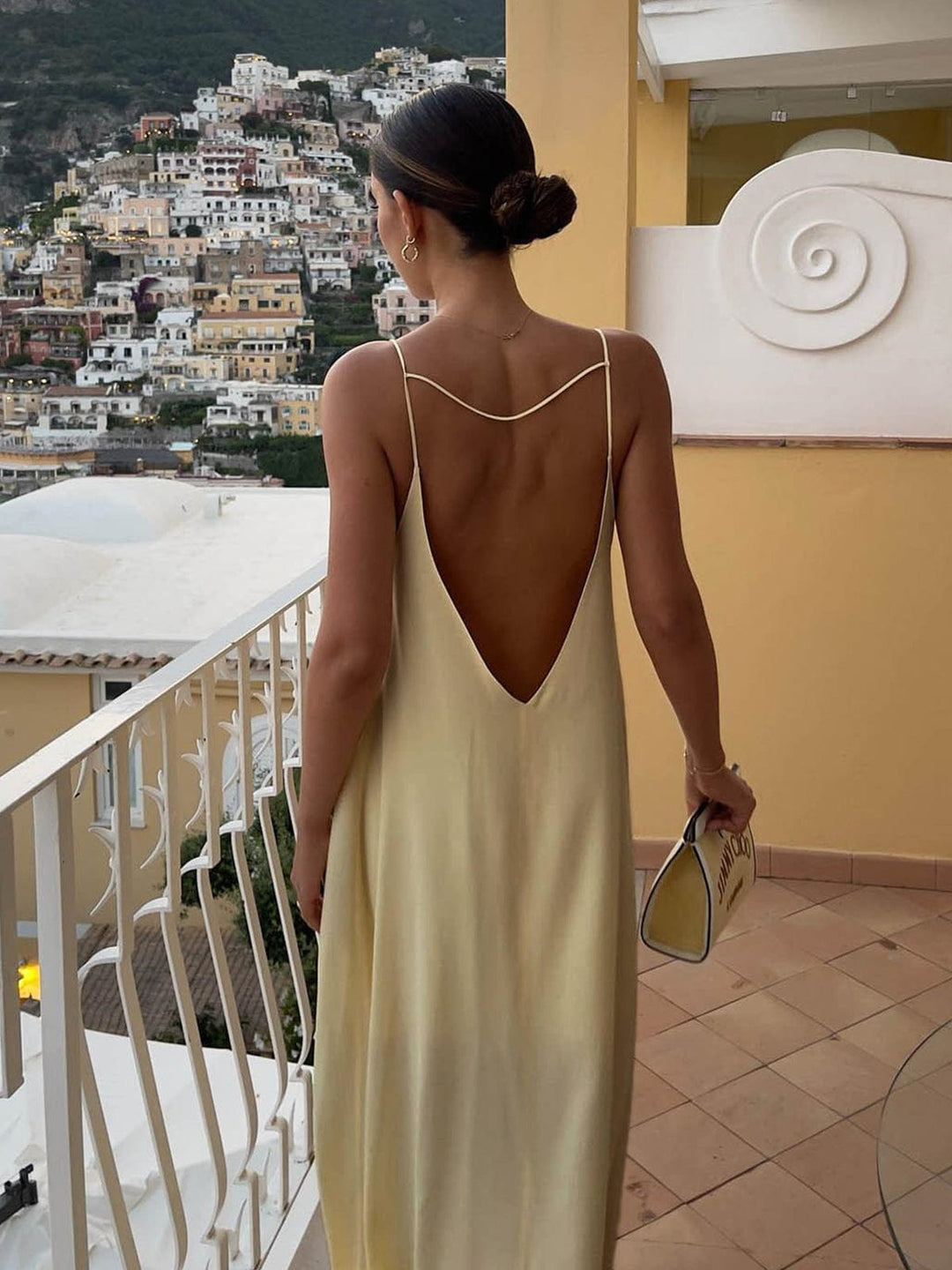 Noemi Open Back Maxi Slip Dress