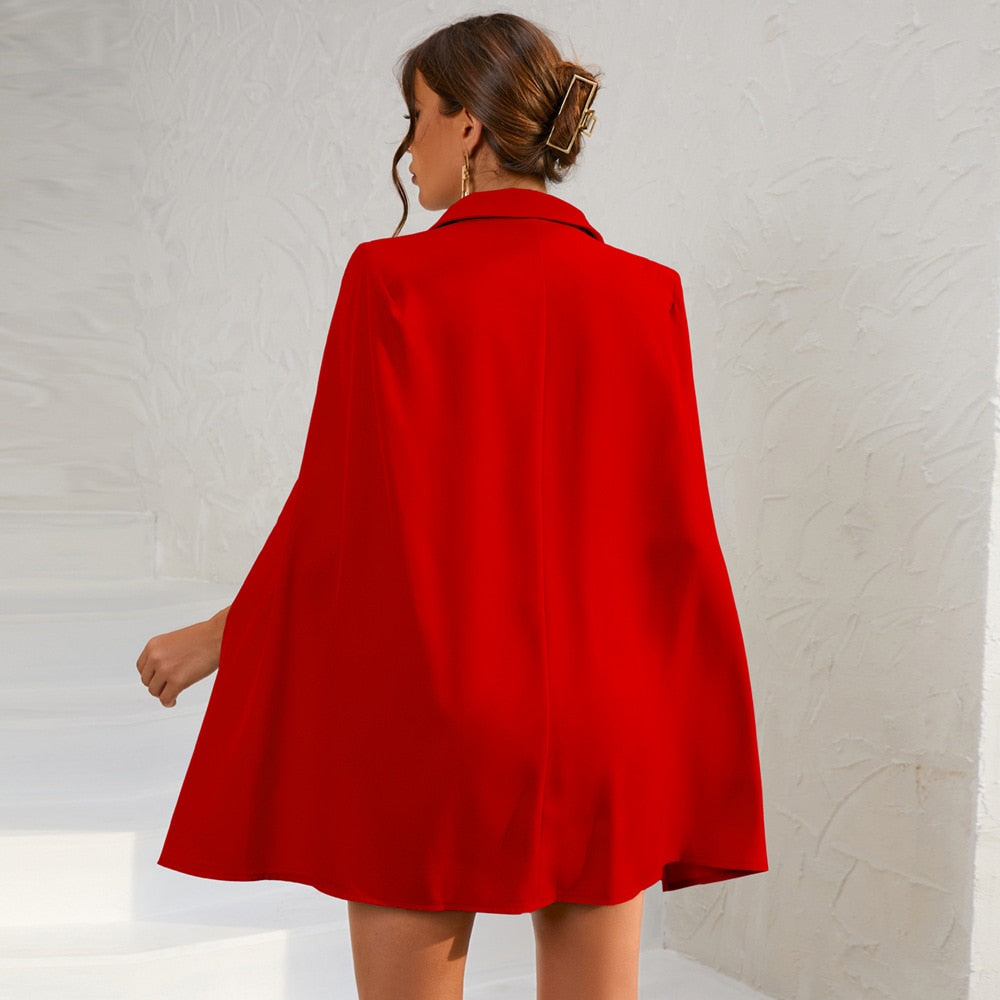 Marcella Cape Blazer Mini Dress