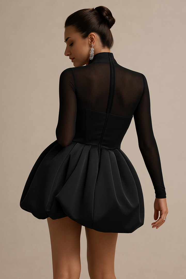 Nerina Sculpted Puff Skirt Mini Dress
