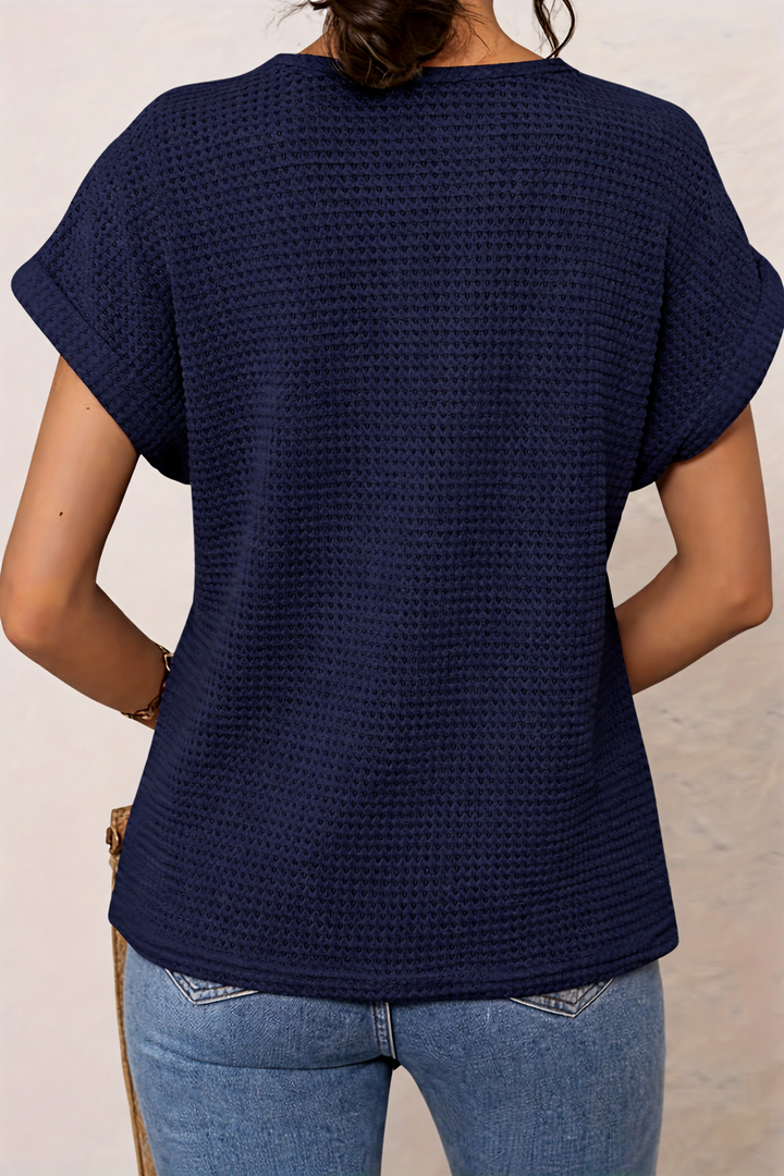 Rosa Lace Trim Round Neck Top