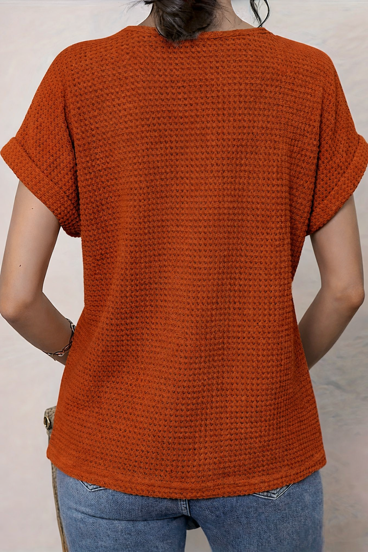 Rosa Lace Trim Round Neck Top