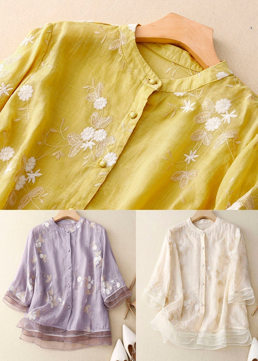 Kourtney Floral Embroidered Blouse