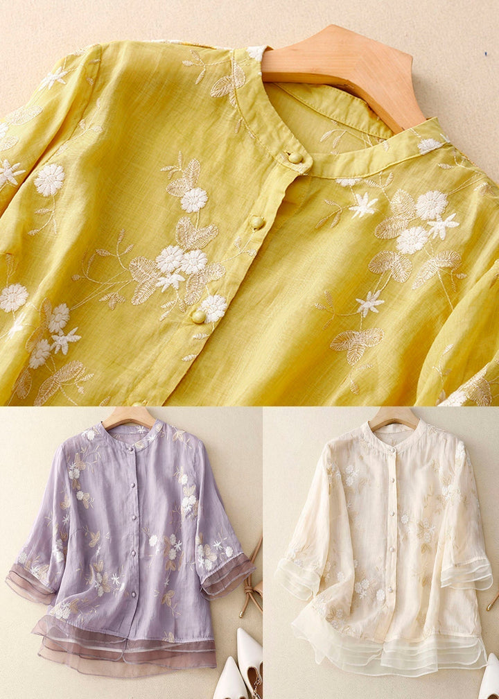 Kourtney Floral Embroidered Blouse