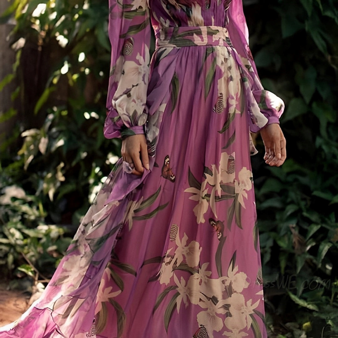 Rachel Floral Chiffon Dress
