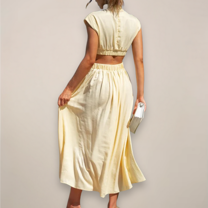 Noelle Cut-Out Waist Maxi Dress
