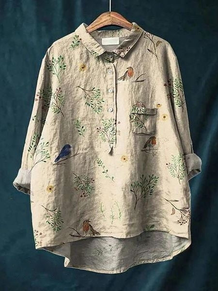 Monette Floral Button Front Blouse