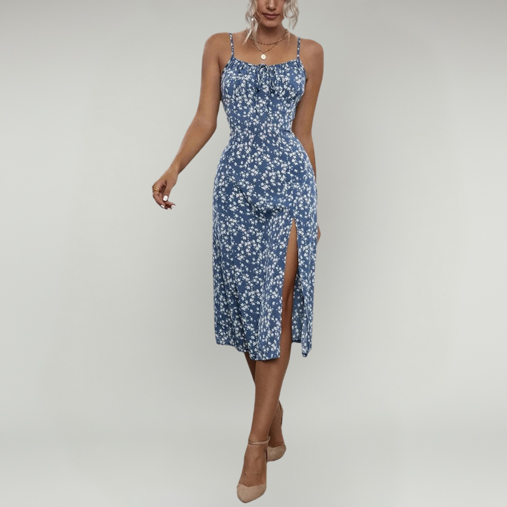 Lysandra Floral Strap Midi Dress