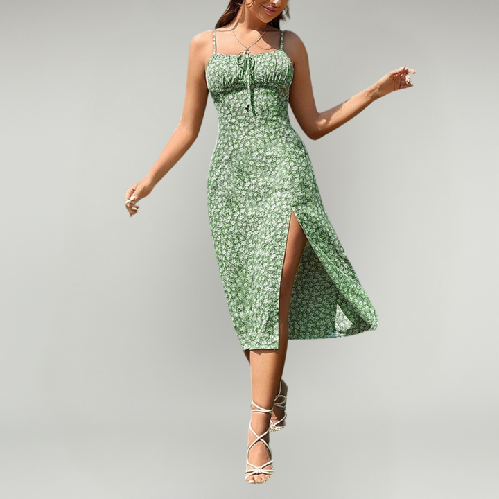 Lysandra Floral Strap Midi Dress