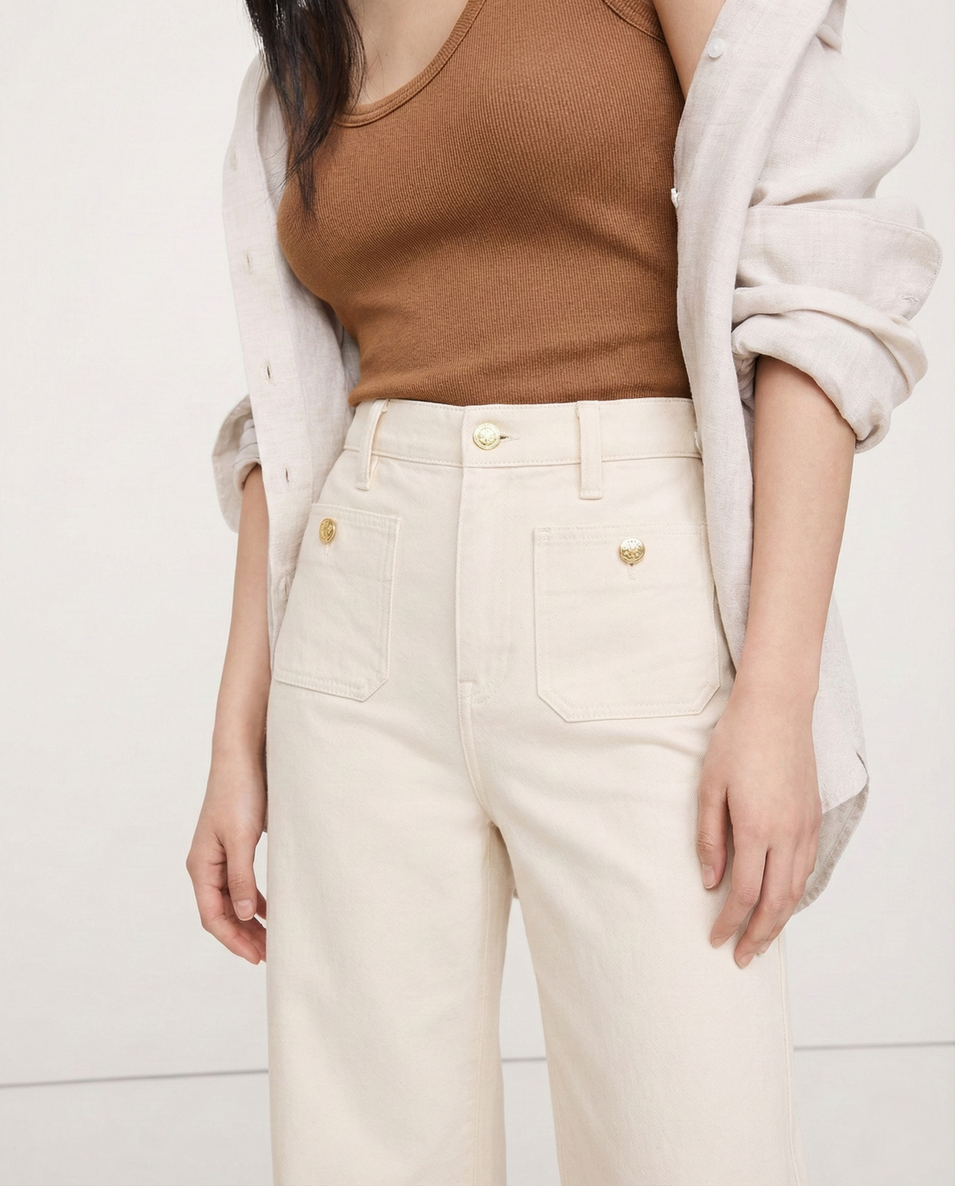 Aurelia Pocket Detail Wide-Leg Jeans