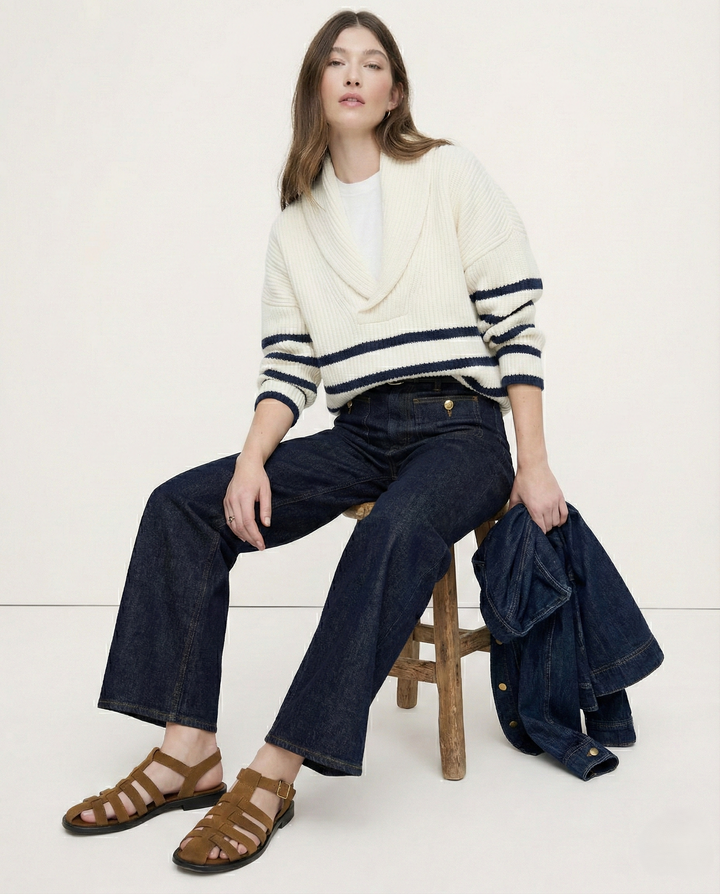 Aurelia Pocket Detail Wide-Leg Jeans