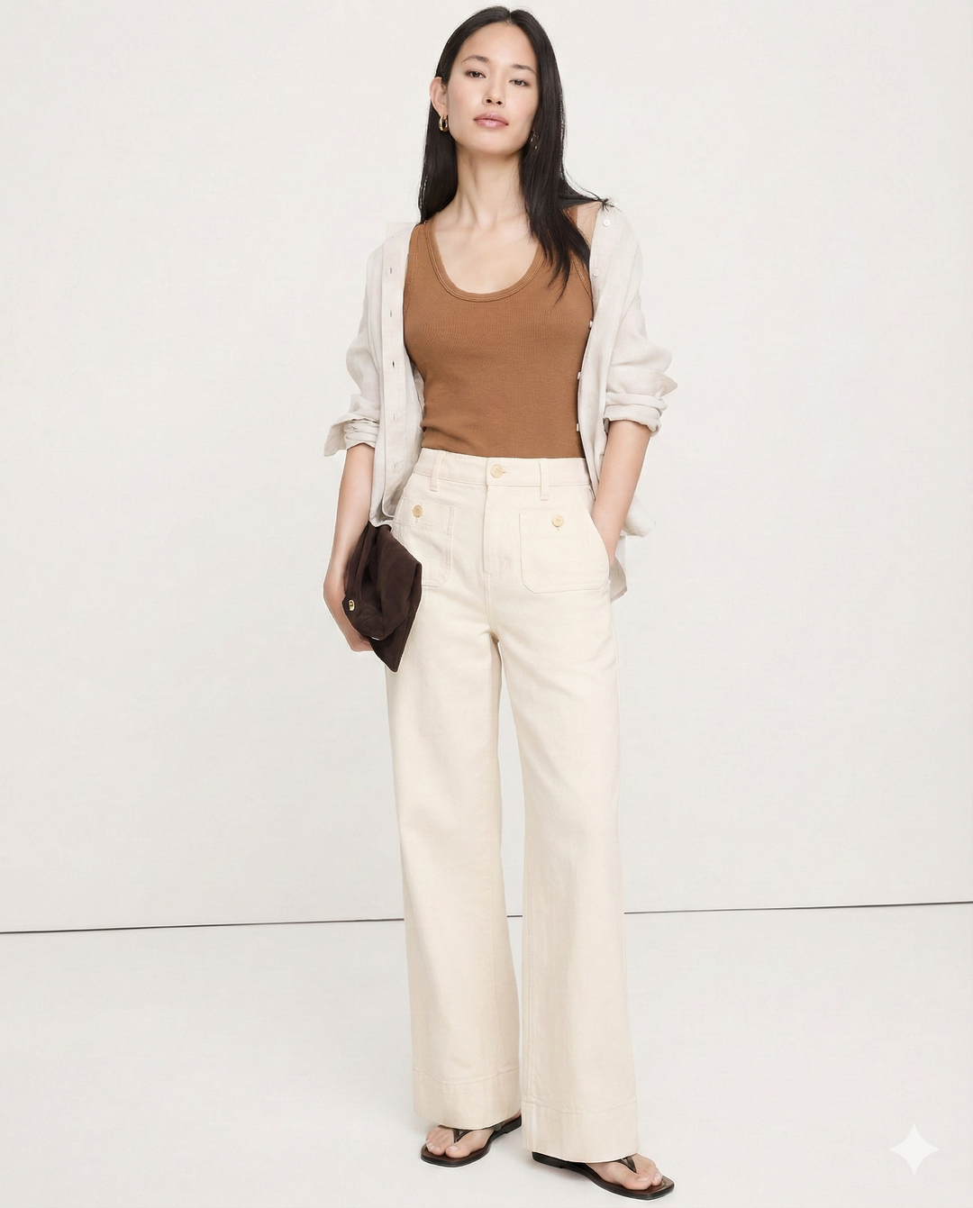 Aurelia Pocket Detail Wide-Leg Jeans