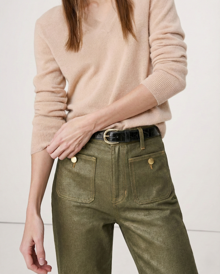 Aurelia Pocket Detail Wide-Leg Jeans