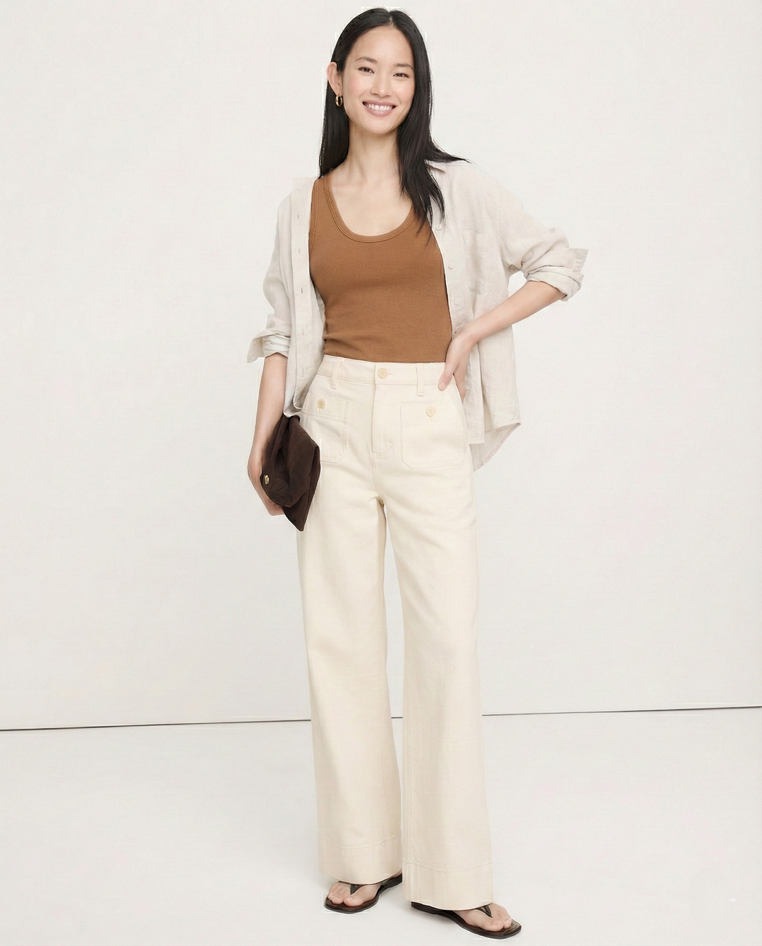 Aurelia Pocket Detail Wide-Leg Jeans
