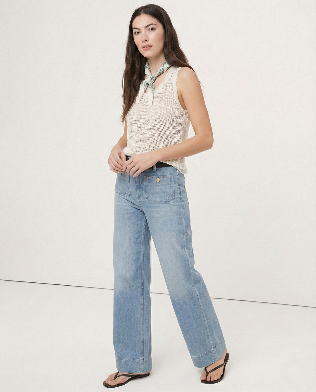 Aurelia Pocket Detail Wide-Leg Jeans