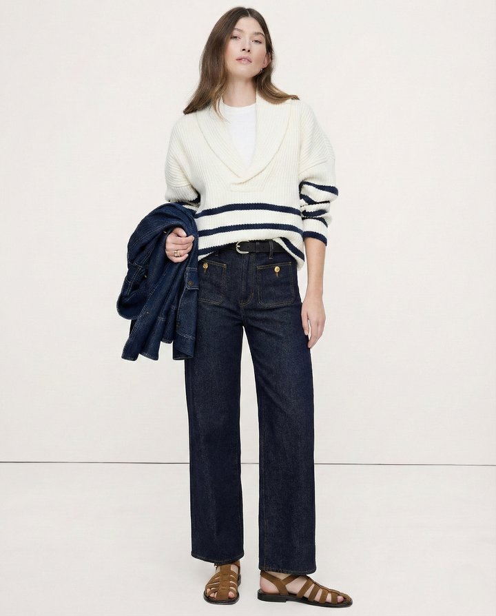 Aurelia Pocket Detail Wide-Leg Jeans