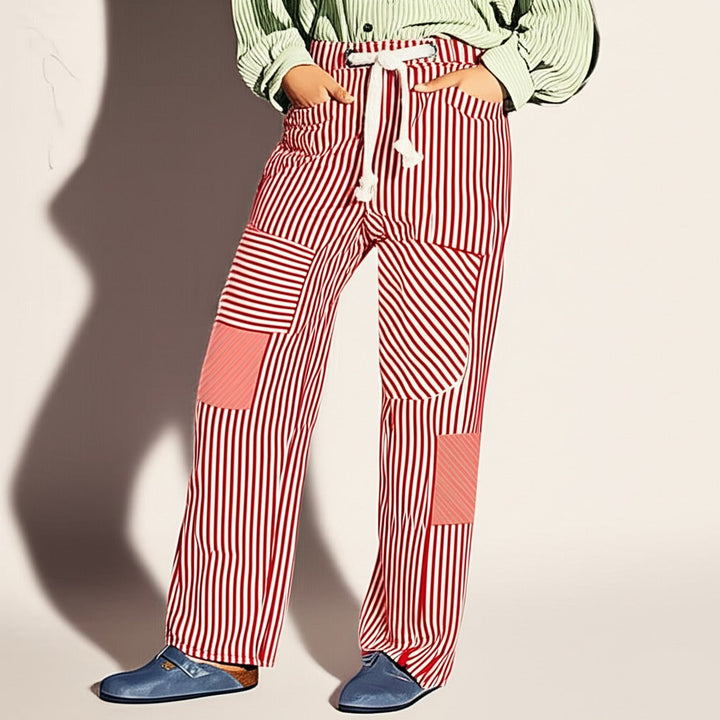 Elowen Stripe Patchwork Trousers