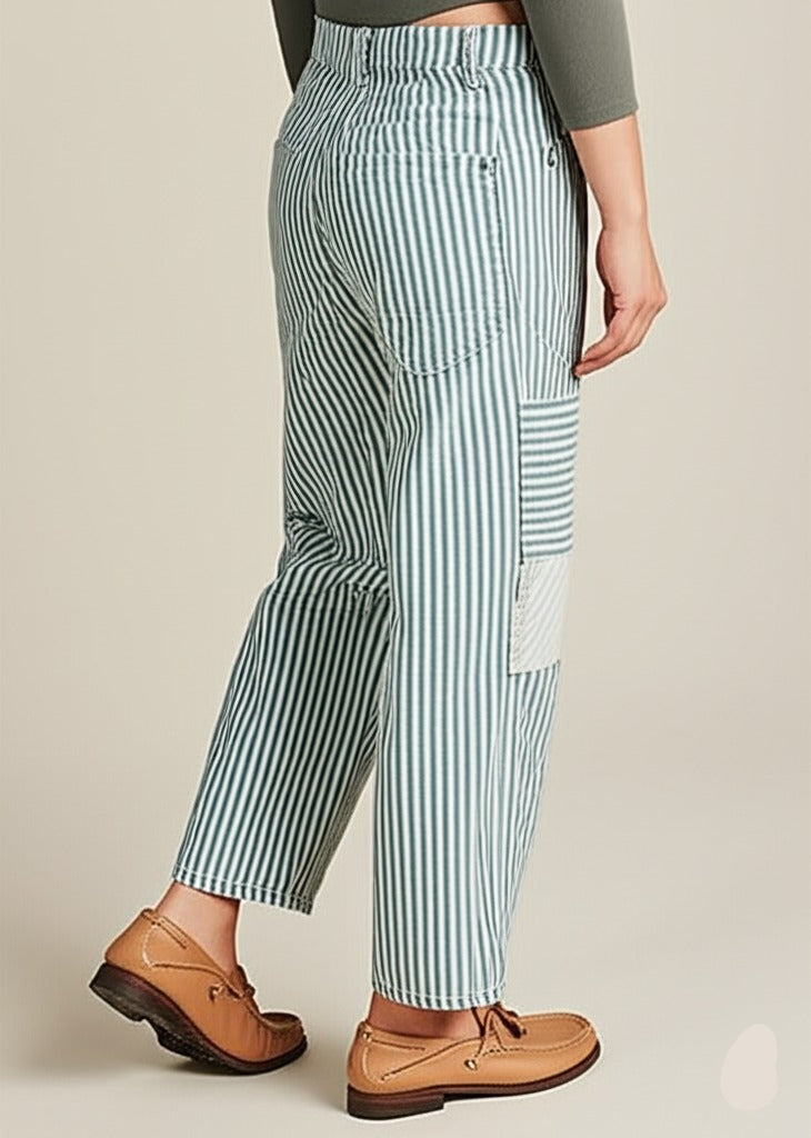Elowen Stripe Patchwork Trousers