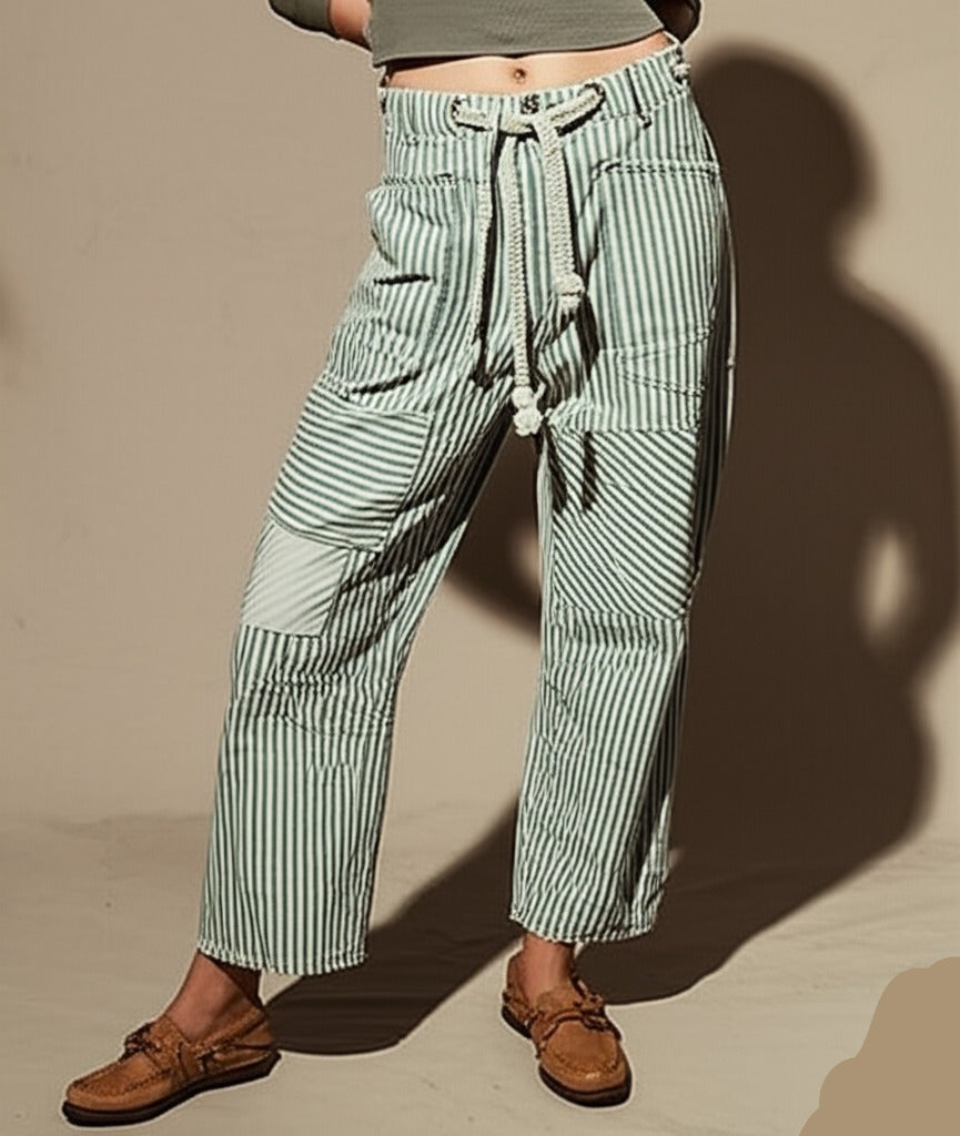 Elowen Stripe Patchwork Trousers