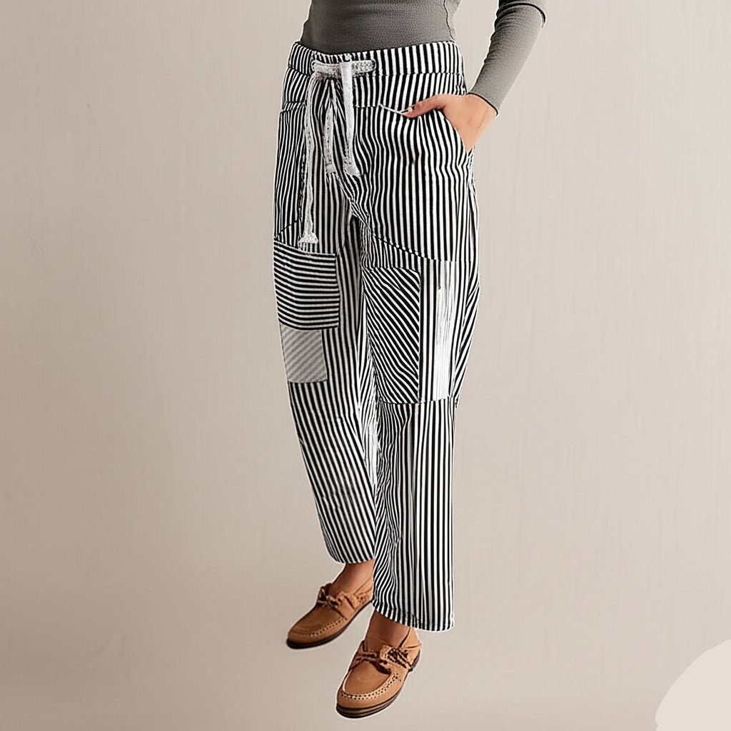 Elowen Stripe Patchwork Trousers