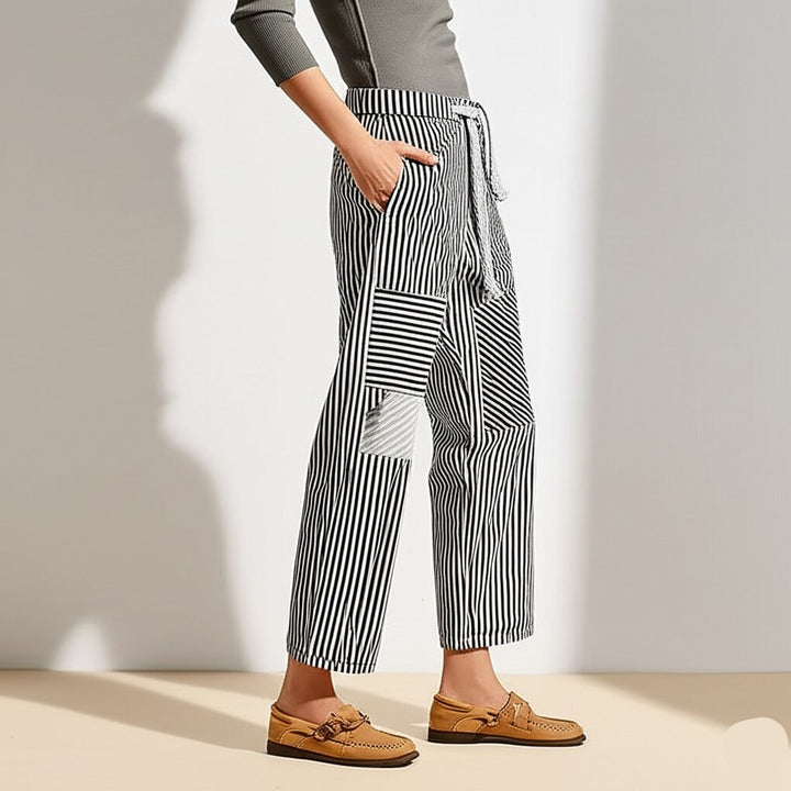 Elowen Stripe Patchwork Trousers