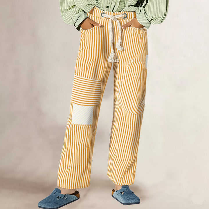 Elowen Stripe Patchwork Trousers