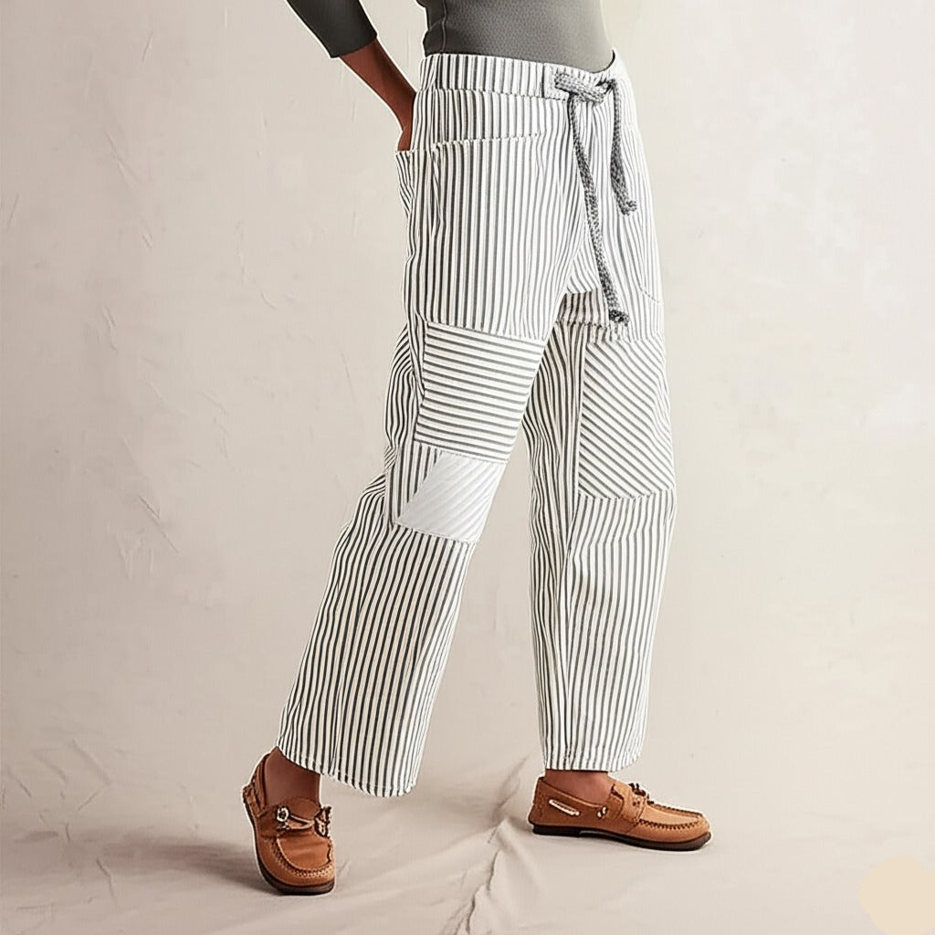 Elowen Stripe Patchwork Trousers
