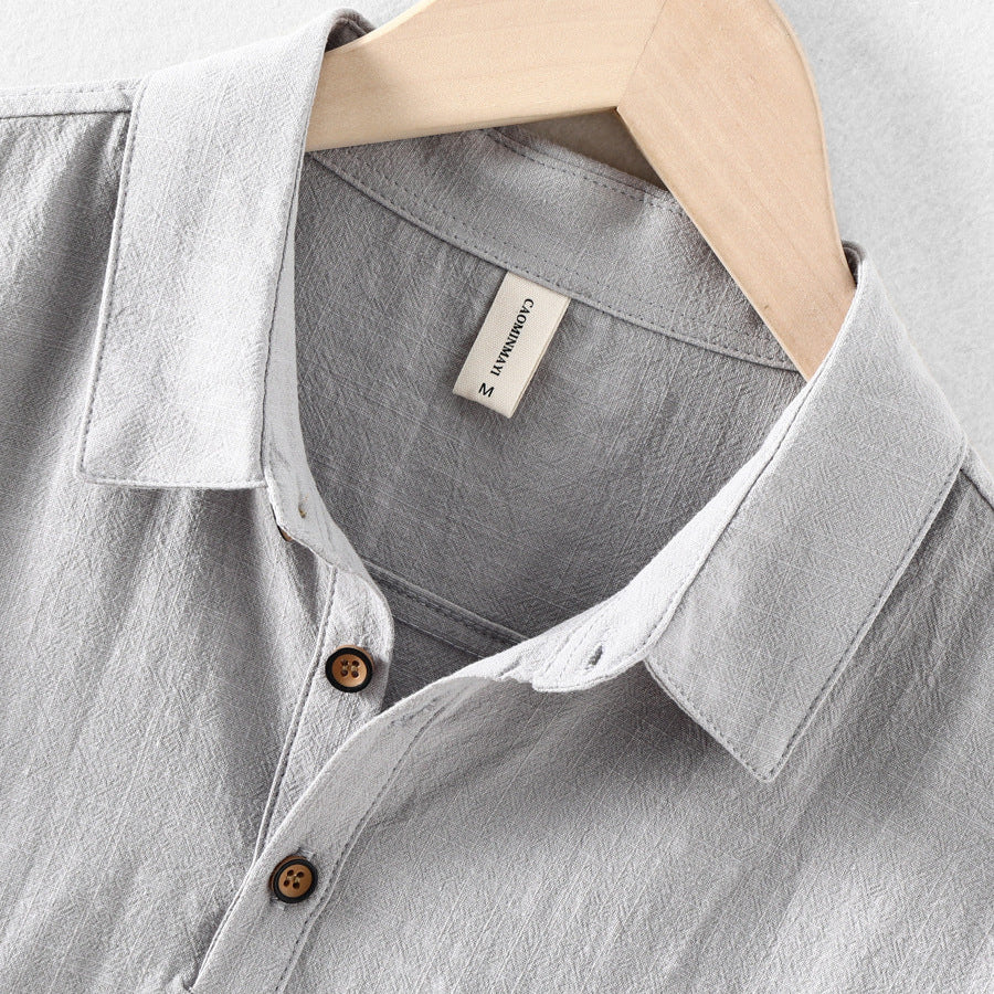 Nico Linen Blend Pull-On Shirt