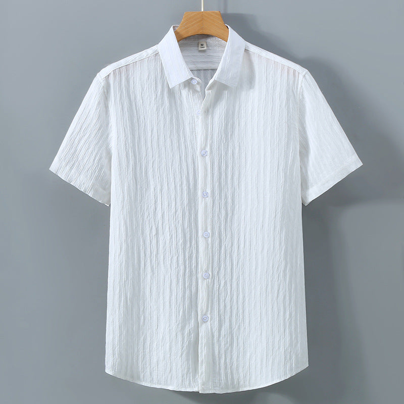 Leandro Textured Stripe Button Up Shirt