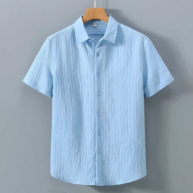 Leandro Textured Stripe Button Up Shirt
