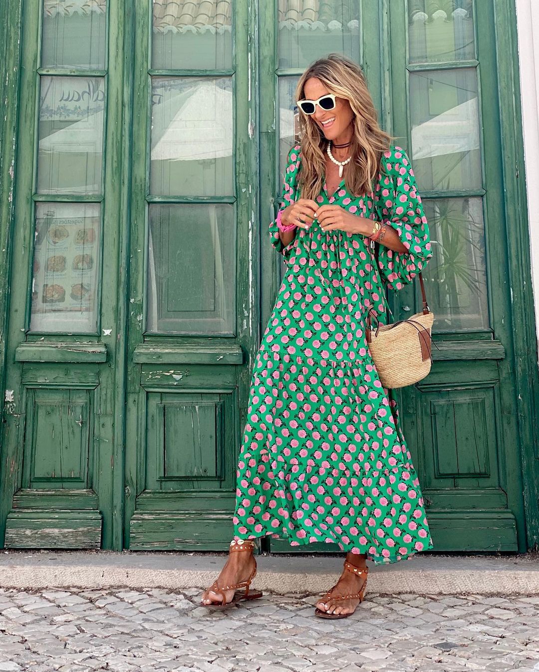 Haven Printed Spring Maxi Dress