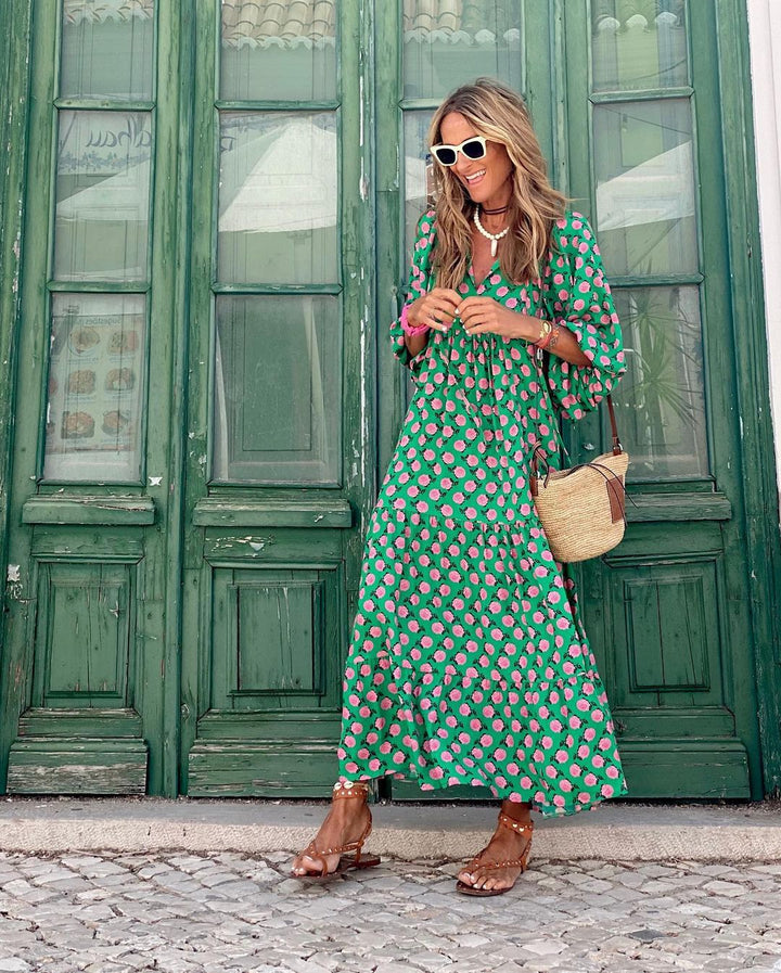 Haven Printed Spring Maxi Dress
