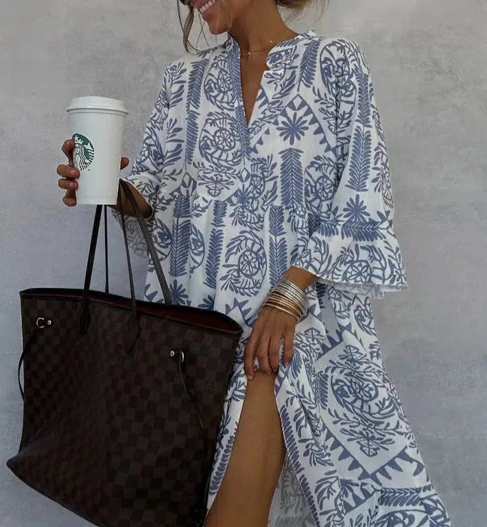 Celeste Boho Print Swing Dress