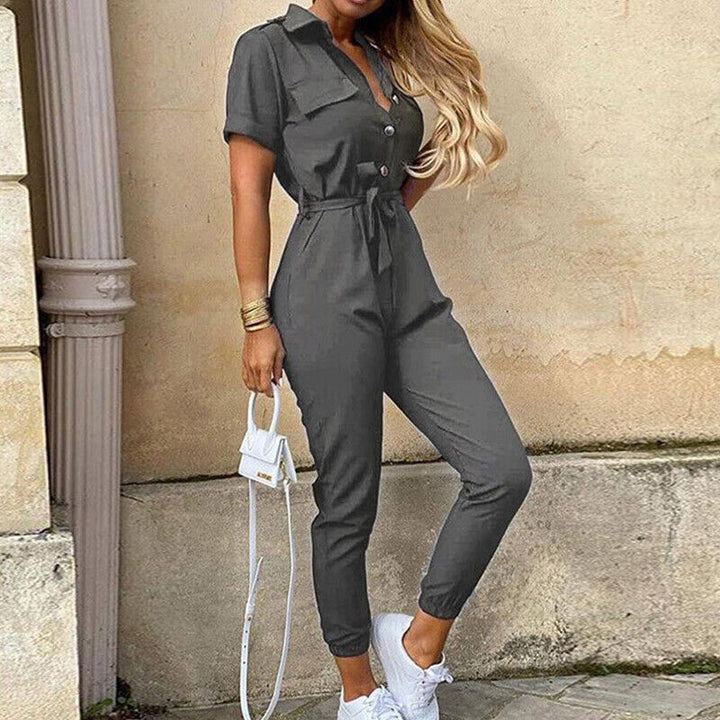 Noa Belted Button Jumpsuit