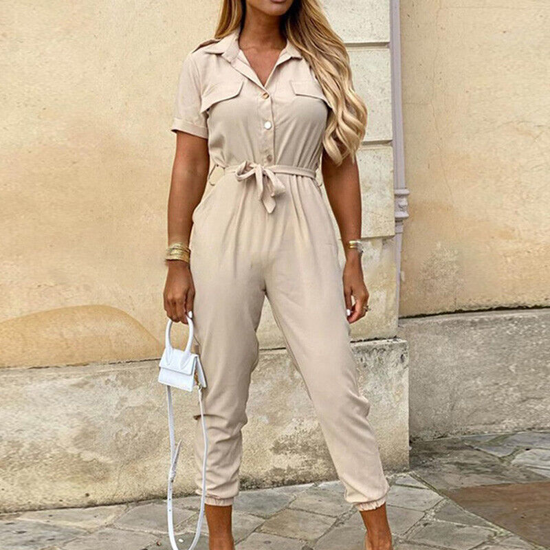 Noa Belted Button Jumpsuit