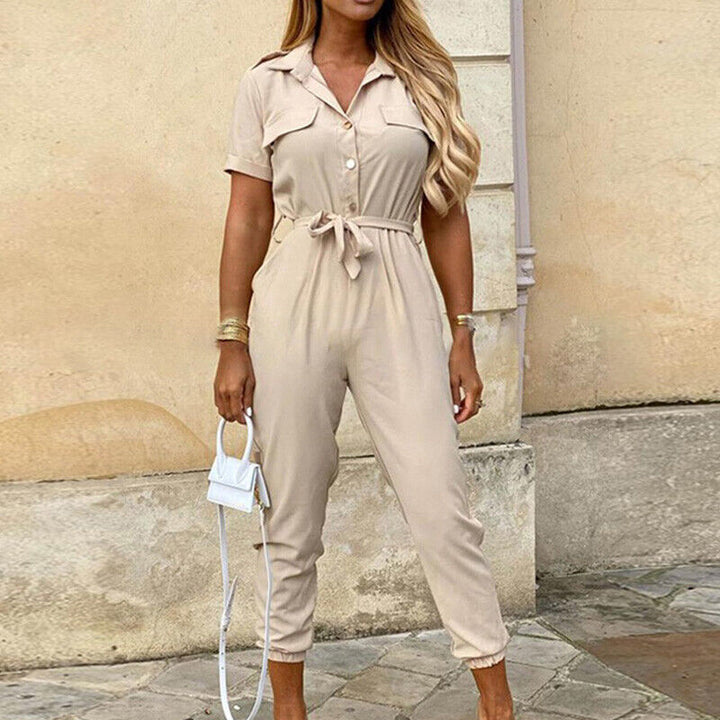 Noa Belted Button Jumpsuit
