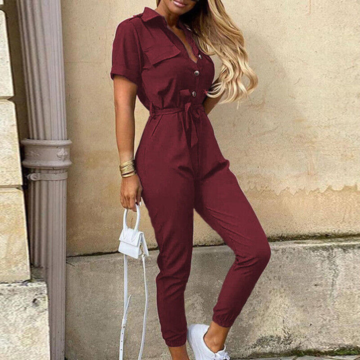 Noa Belted Button Jumpsuit
