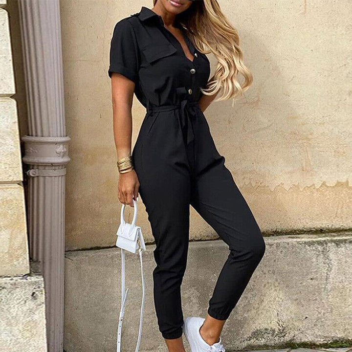 Noa Belted Button Jumpsuit