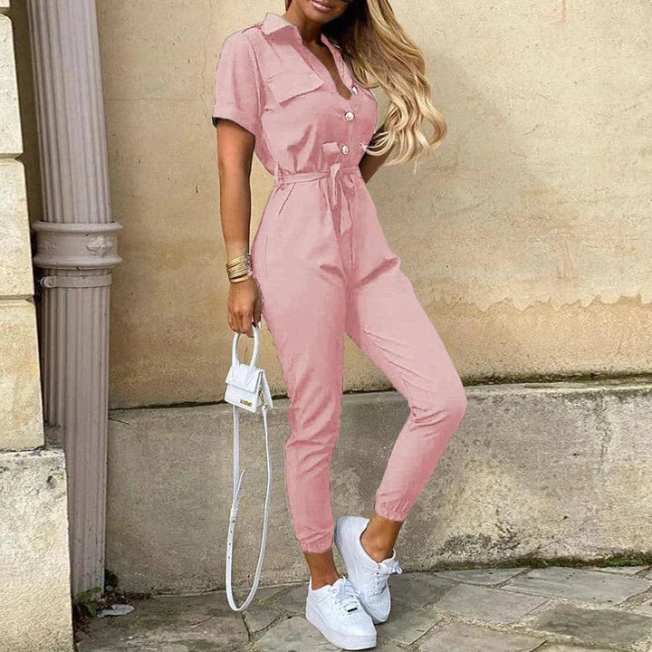 Noa Belted Button Jumpsuit