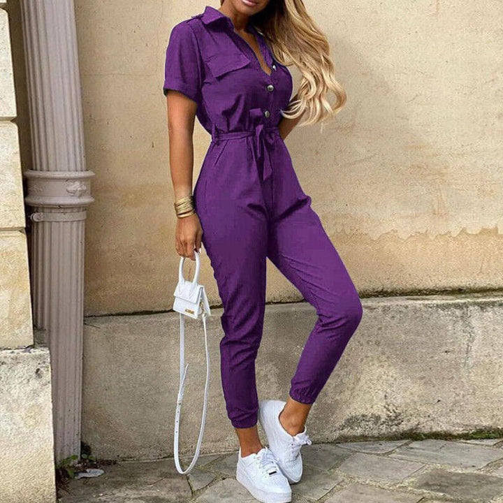 Noa Belted Button Jumpsuit