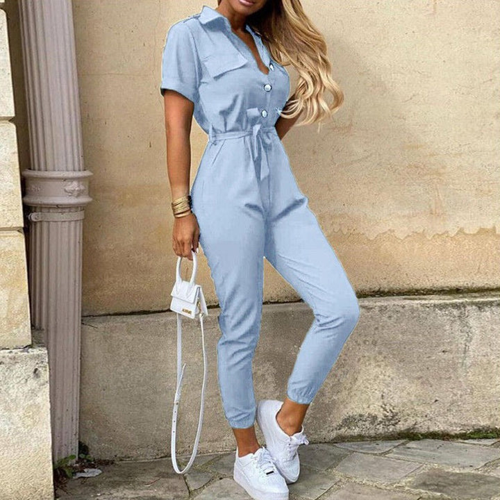 Noa Belted Button Jumpsuit
