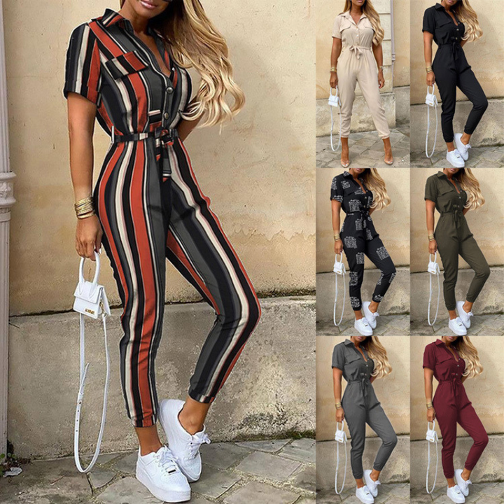 Noa Belted Button Jumpsuit
