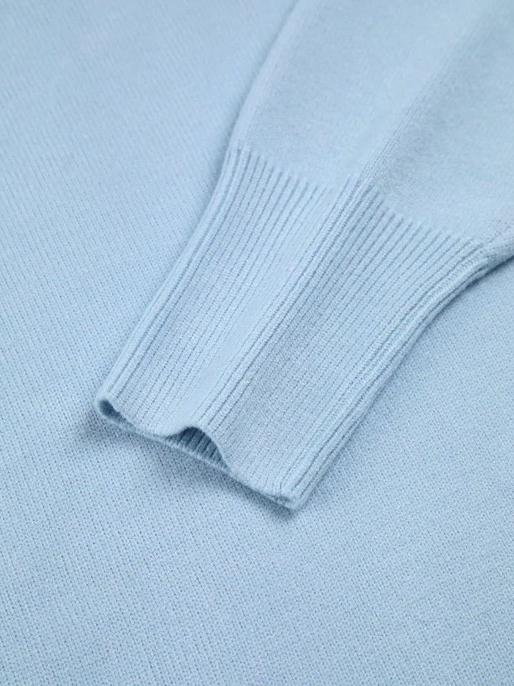 Solène Elbow-Slit Turtleneck Sweater