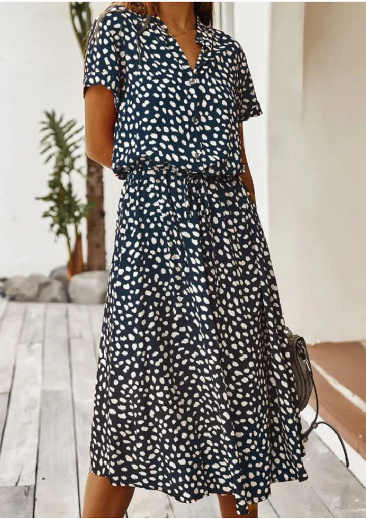 Sienna Spotted Print Midi Dress
