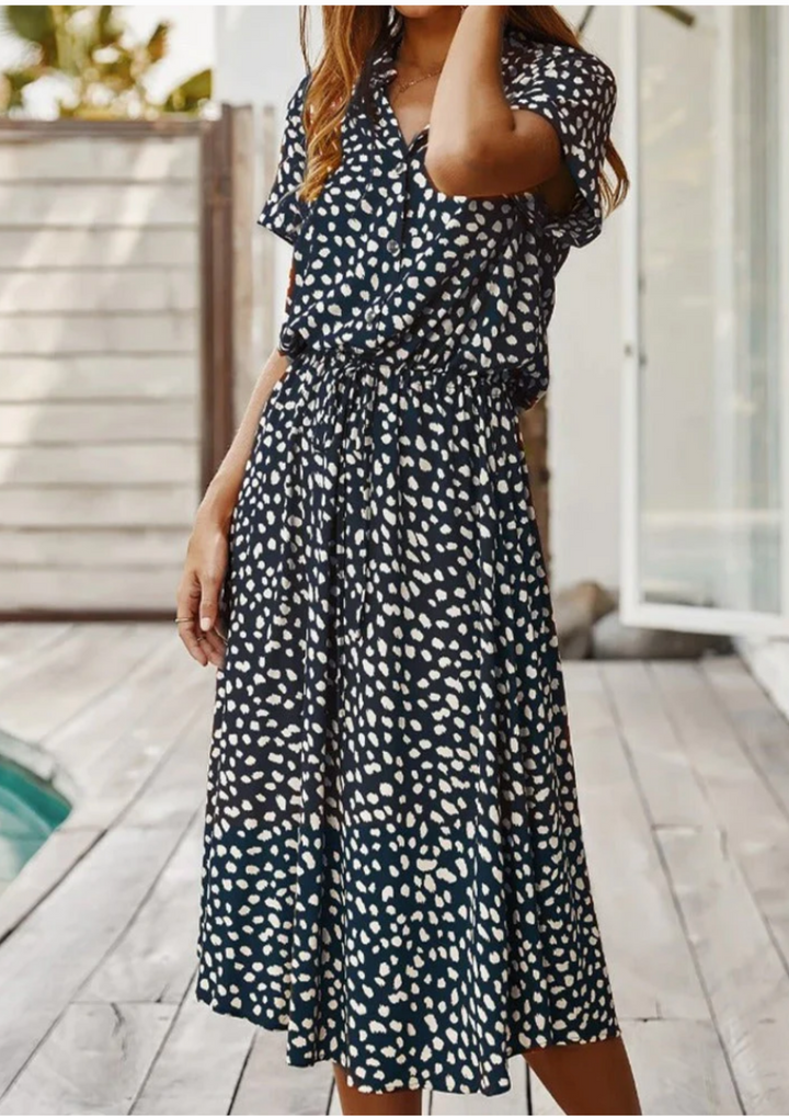 Sienna Spotted Print Midi Dress