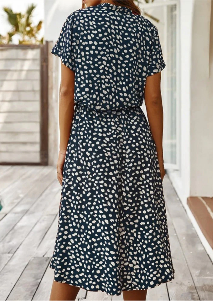 Sienna Spotted Print Midi Dress