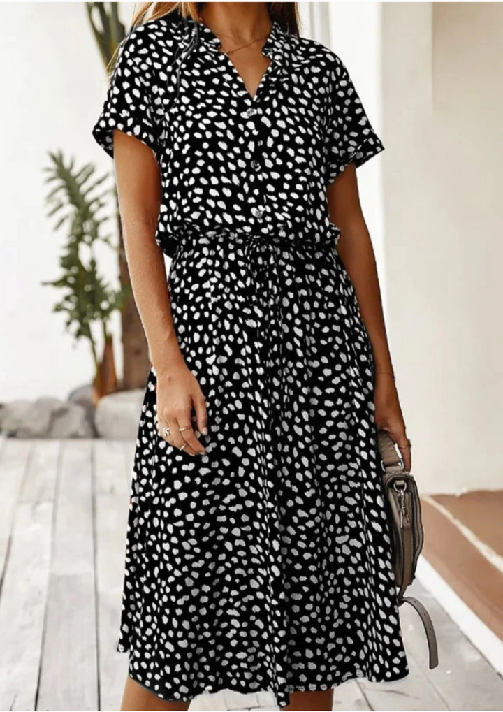 Sienna Spotted Print Midi Dress
