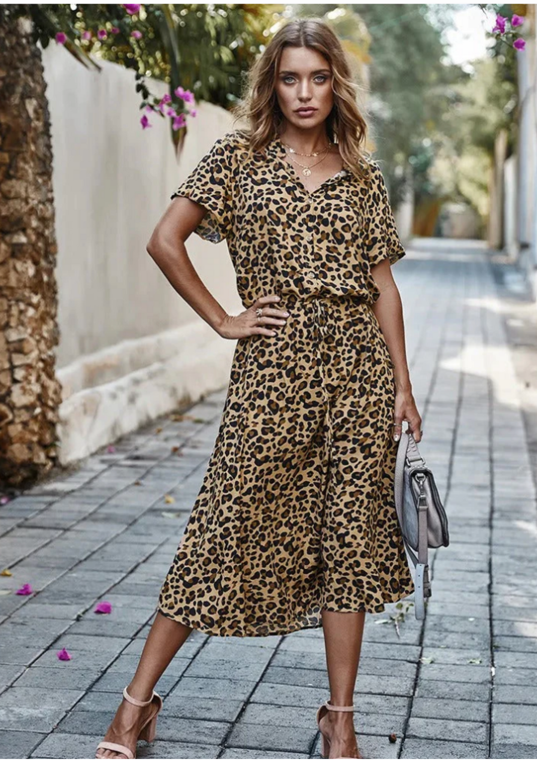 Sienna Spotted Print Midi Dress