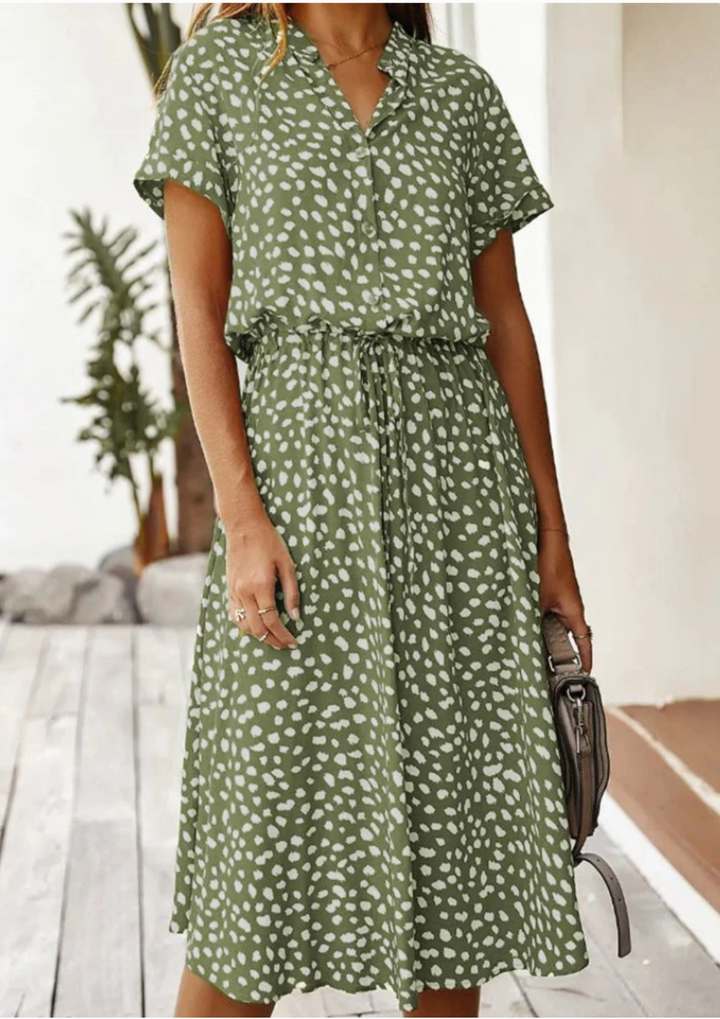 Sienna Spotted Print Midi Dress